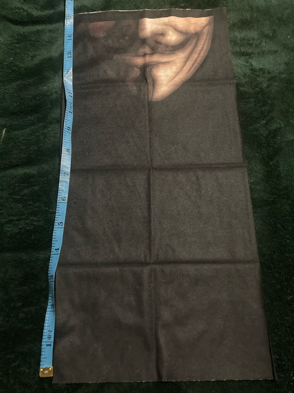 Men's Black Face Gaiter Anonymous - V for Vendetta Mask Graphic - Picture 2 of 2